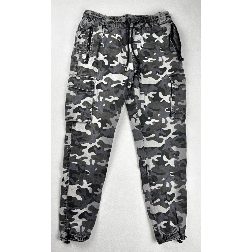 Death Row Snoop Dogg Cargo Pants Camo‎ Gray Size M Joggers Streetwear